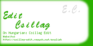 edit csillag business card